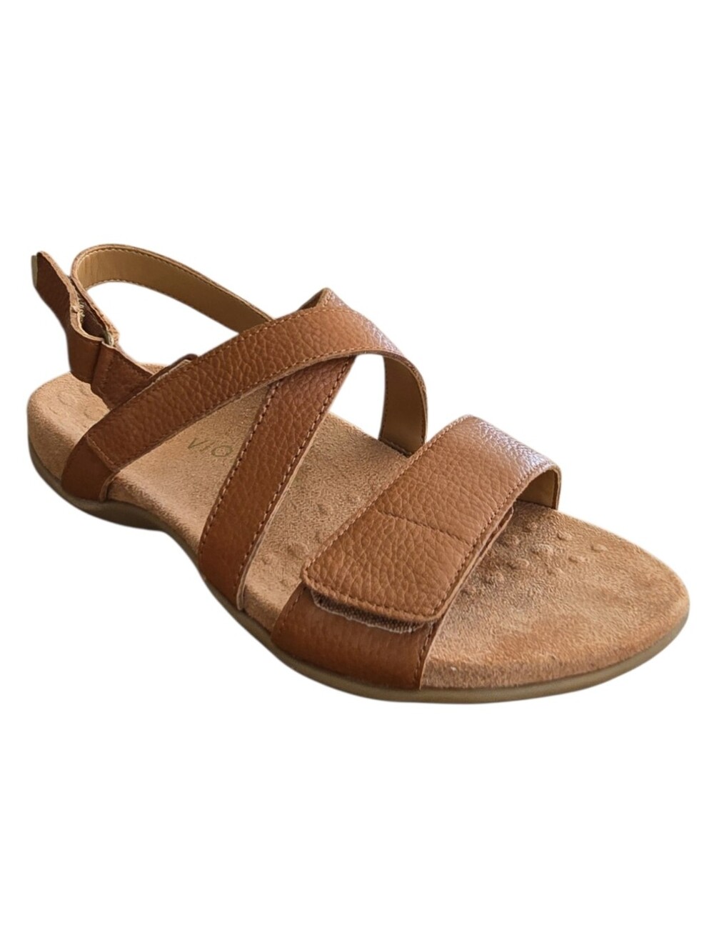 Vionic Raya Adjustable Leather Slingback Sandals